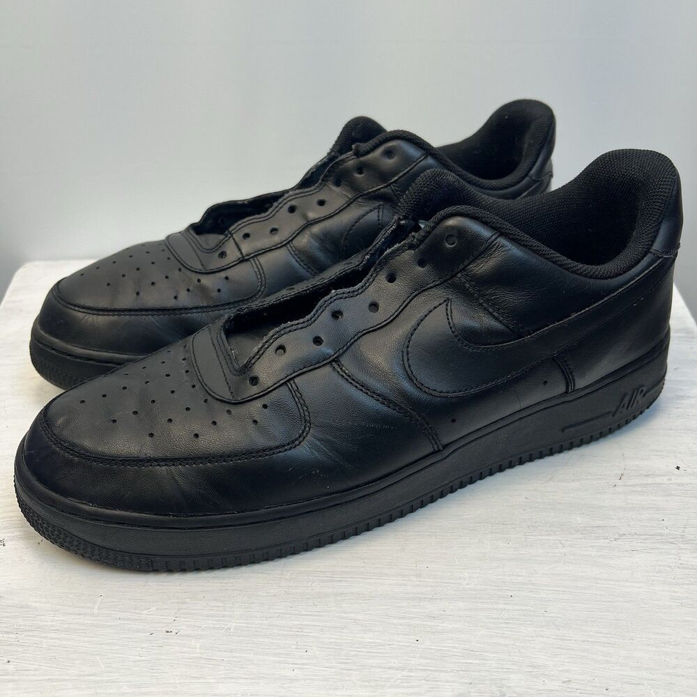 Nike Air Force 1 '09 Black Men's Size 12.5 AF1 Low Sneakers 315122-001